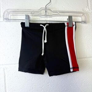 Pumpkin Patch Black & Red Jammer Style Swim Shorts Toddler